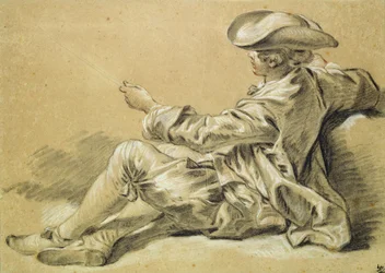 Kleiner Junge mit Angelrute, 1755